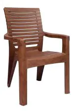 SS COMPANIES Moulded Fortuner High Back Chair with Heavy Structure Build for Home, Garden, Office, Outdoor Brown (Set of 1) (Heavy Sturdy Structure Matt Pattern)