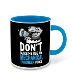 Whats Your Kick Engineering Theme Mechanical Engineer Design Printed Sky Blue Ceramic Coffee and Tea Mug 325 ML