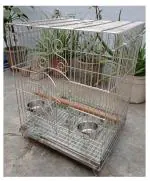 Birds' Park Parrot Cage in Steel - Good Steel cage for Grey Parrot & All Parrot