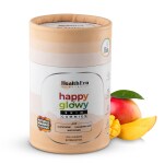 HEALTHERA NUTRA's Happy & Glowy Skin Gummies for Glowing & Hydrated Skin | 30 Days Pack | Natural Mango Flavour with Hyaluronic acid & 7 Vital Vitamins for Anti-Ageing Factor | No Sugar Added