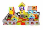 KiddyBuddy - Baby's Little World Building House Blocks for Kids,72 Pieces, Multicolor