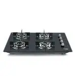 Prestige Desire Hobtop PHTD 04 AI Black L P Gas Table( with 8mm Thick Superior Toughened Glass Top, 4 Sabaf Burners, Auto Ignition)