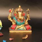 ARTVARKO Handwork Brass Ganesha Idol Statue - 5 inch