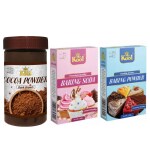 Mr.Kool Dark Brown Cocoa Powder, Baking Soda and Baking Powder 100gm Each.Pack of 3 Combo