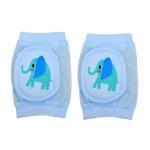 THE LITTLE LOOKERS Blue Anti-Slip Printed Baby Knee Pads (6 M- 2 Y)