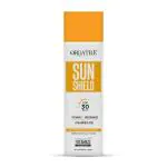 Orgatre Sunscreen SPF 30 PA++ | Sun Shield | Lightweight, No White Cast | Vitamin C, Niacinamide & Hyaluronic Acid | Broad Spectrum UVA/UVB Protection | Non-Greasy, Water Resistant, Up to 8 Hours Protection | Suitable for All Skin Types | 100g