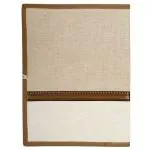 CAMPIO A4 Royal White Printed Fabric for Certificates, Document Holder, Jute Conference File Folders