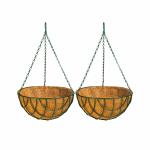 GARDEN KING Hanging Basket for Indoor and Outdoor (Set of 2 PCS, 12 INCH)