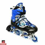 KAMACHI K-906 Adjustable Aluminium Body Inline Skates (Blue, Small)