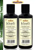 Khadi Herbal Activated Charcoal For Deep Cleansing (Pack Of-2) Face Wash (210 ml)