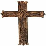 GURU JEE Wooden Religious Catholic Crucifix Cross Home Decor Accent Church Chapel Altar Wall Art Decor (Brown_12x8 inches)