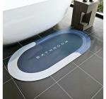 Tellshun Bathroom Mat,Door mat Door Mat, Rubber Non-Slip Quick Dry Rugs Fit Under Door Super Absorbent Thin Fashion Washable Oval Floor Bath Mat for Bathroom, Bathtub, Shower and Sink