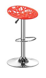 Da URBAN Spiderweb Red Polypropylene Height Adjustable Bar Stool Chair 41 cm x 41 cm x 84 cm