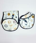 Yellow Doodle Blue Child Of The Universe Muslin Essentials Pack of 6 (0-3 Y) L 37 x B 22 cm