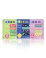 Aya Papaya Ouchie Multicolor Printed Cotton Adhesive Bandages 20 Strips (Pack Of 3)