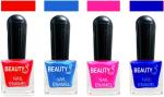 OUR Beauty Multicolor High Quality Quick Dry Long Lasting Hd Colors Nail Polish Pcs Vs65, 32 ml (Set Of 4)
