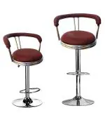 RW REST WELL Trendy Classic Black Height Adjustable Bar Stool or Kitchen Chair