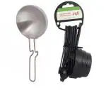 Urban Buy Aluminium Tadka Pan With 8 Pcs Plastic Black Measuring cups and Multicolour, Pack of 2