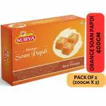 HF, SURYA 400g Orange Soan Papdi (Pack of 2; 200g x 2) | Best Indian Sweet