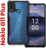 XOVO Back Cover for Nokia G11 Plus (Transparent, Dual Protection, Pack of 1)