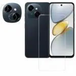 ISAAK Tempered Glass and Camera Lens Protector compatible with Tecno Spark GO 1 (COMBO PACK)