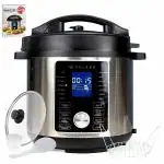 SMARTSOLARA Silver Stainless Steel Magic Pot Electric Pressure Cooker with 17 Preset Options, 6L
