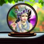 GiftzLane Lord Radhe Krishna ji Idol for car Dashboard & Home Decorative Showpiece - 3 cm