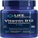 Life Extension Vitamin B12 Methylcobalamin 5 mg, 60 vegetarian lozenges