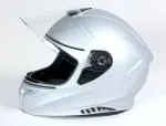 Spark Minda RANGER MATTE SILVER GREY ISI certified premium Helmet - Full Face (L size)