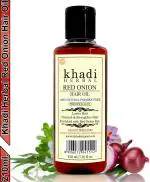 Khadi Herbal Red Onion Oil Increase Hair and Reduces Hair Fall for Healthy Hair 210ml