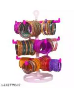 Buy Abirami Kitchen Pink Rotating bangle display stand Plastic 288 ...