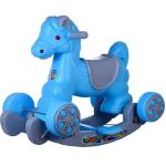 Pandaoriginals Blue Plastic Murphy Horse Rocker And Rider Tricycle For Kids