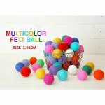 NAMDA CRAFTSFelt Balls Beachy Wool Felt Pompoms Size Quantity 0.75inch 1.91CM Pack of 100 Balls 1Box