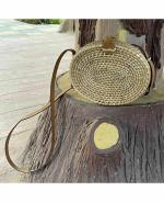 Saanjh Cane Oval Evening And Summer Sling Bag