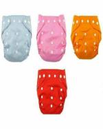BEAUTIQ AND COLLECTIONS CHARMING STARS Reusable and Adjustable Cloth Daiper Nappies Medium (Pack of 4)
