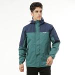 ZEEL Raingear Stylish Rain Jacket for Men Waterproof for Bike Riders with Adjustable Hood along with inner pockets,Waterproof Rainwear with Lightweight Polyester Jacket, ZRS012 Navy Blue XXL