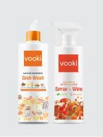 Vooki Ecofriendly Dishwash and Hard Stain Spray 500 ml Pack of 2