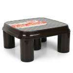 RATAN PLASTICWARE Plastic Square Tuff Sitting Stool (31.5X31.5X21.5 CM) 110 Patla for Bathroom, Home, Kitchen, Office - Dark Brown Medium Size