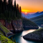 Love Creation A4 Size poster print for creative wall art- majestic-horizon-8921(Non Sticker)