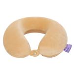 VIAGGI U Shape Memory Foam Round Travel Neck Pillow - Coffee