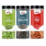 YUM YUM Whole Spice Combo Pack 400g (Green Cardamom, Black Pepper, Javitri Mace)