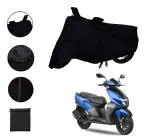 Riderscart Waterproof Two Wheeler Body Cover with Storage Bag for TVS NTORQ 125 Drum BS6 (Black)