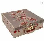 TOSIM WOODEN PRINTEDTRENDY 4 ROD BANGLE BOX And Number Lock system Lockable Vanity Box Vanity Box-f3