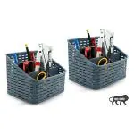 KARTUNBOX 5 Section Multipurpose Desk Organizer Stationary Storage Stand-Office, Desk and Study Table - 2 Pcs (Multi Color)