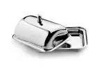 Dynore Stainless Steel Round/Dome Shape Butter Dish/Butter Pot With Lid