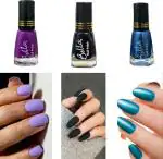 Temper Long lasting High Gloss Shine Nail Polish combo Black, Blue, Purple (Pack of 3)