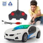 KIWI Kool Remote Control Car, 4 Function Remote Control Car, Racing Car, Sports Car, New Model RC Car with LED Light Remote Car for Kids (3+ Years, White)