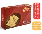 HF, Surya 400gm Till Chikki Sticks |Sesame Chikki |Tilli (Pack of 2; 200g each) (2 x 200g)