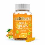 NUTRIBURST Immunity Booster Gummies| UKs Most Trusted Brand | With Vitamin C, Zinc and Amla extract | VEGAN AND SUGAR FREE Multivitamin Gummies | Natural Orange Flavor |Pack of 30