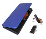 U&E Blue Mobile cover Leather Flip Wallet Case With Magnetic Closure And Card Holder For Samsung A50